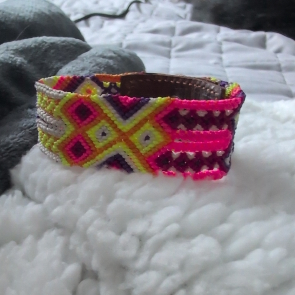 Vibrant Multicolor Woven Belt